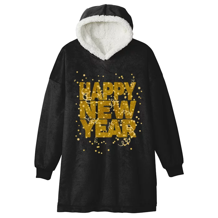 Happy New Year NYE Party  Funny New Years Eve Confetti Hooded Wearable Blanket