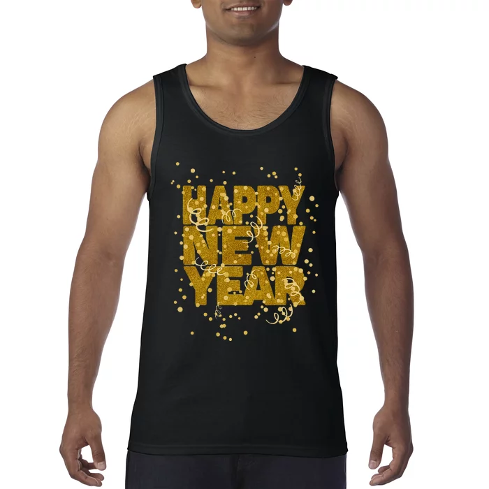 Happy New Year NYE Party  Funny New Years Eve Confetti Tank Top