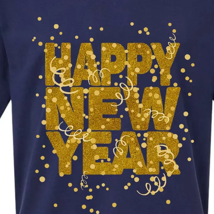 Happy New Year NYE Party  Funny New Years Eve Confetti Sueded Cloud Jersey T-Shirt