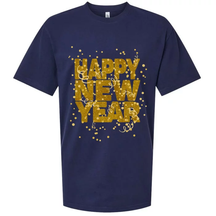 Happy New Year NYE Party  Funny New Years Eve Confetti Sueded Cloud Jersey T-Shirt