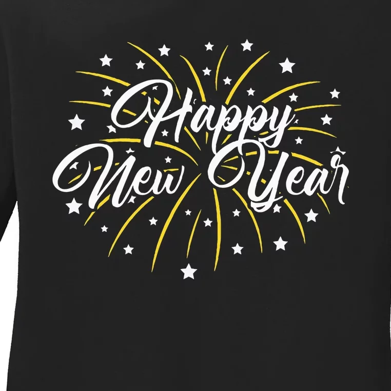 Happy New Year Ladies Long Sleeve Shirt