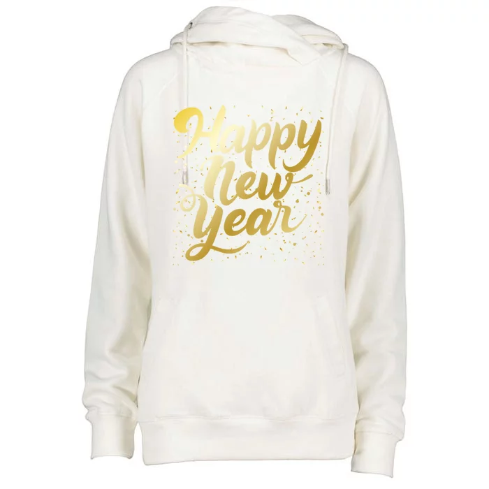 Happy New Year New Year New Party 2024 Cool Gift Womens Funnel Neck Pullover Hood