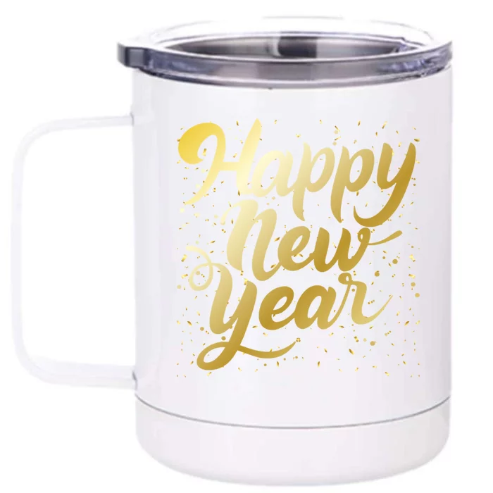 Happy New Year New Year New Party 2024 Cool Gift Front & Back 12oz Stainless Steel Tumbler Cup