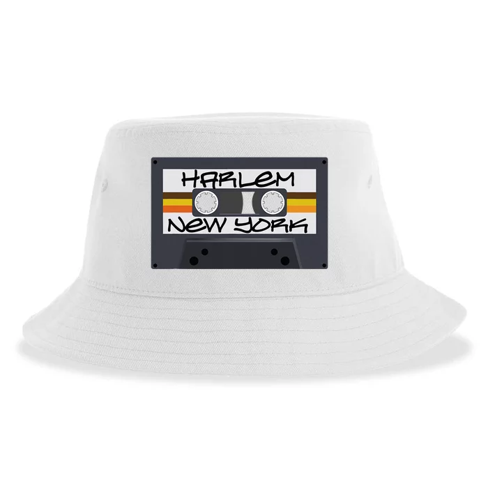 Harlem New York Cassette Tape Sustainable Bucket Hat