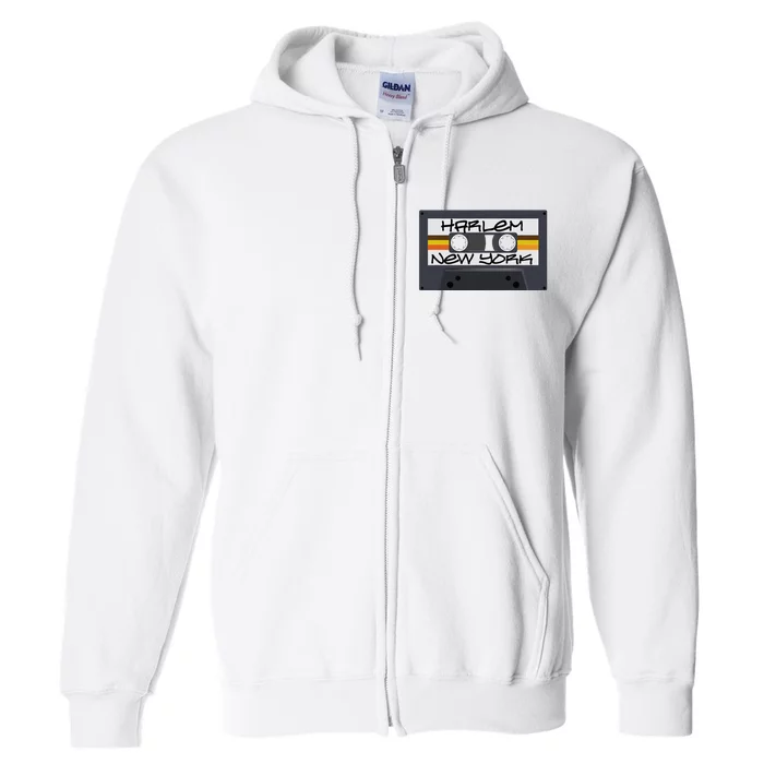 Harlem New York Cassette Tape Full Zip Hoodie