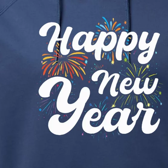 happy new year new year new party 2024 Performance Fleece Hoodie