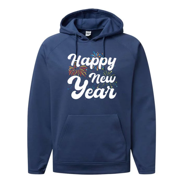 happy new year new year new party 2024 Performance Fleece Hoodie