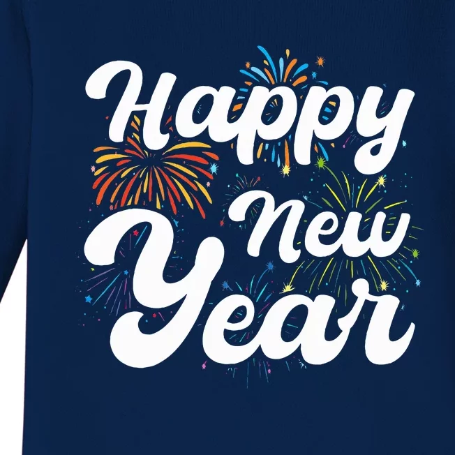 happy new year new year new party 2024 Baby Long Sleeve Bodysuit