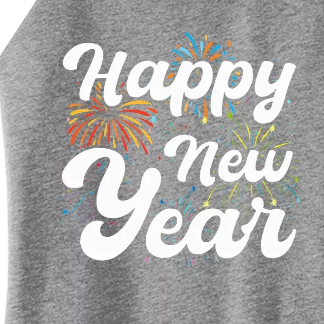 happy new year new year new party 2024 Women’s Perfect Tri Rocker Tank