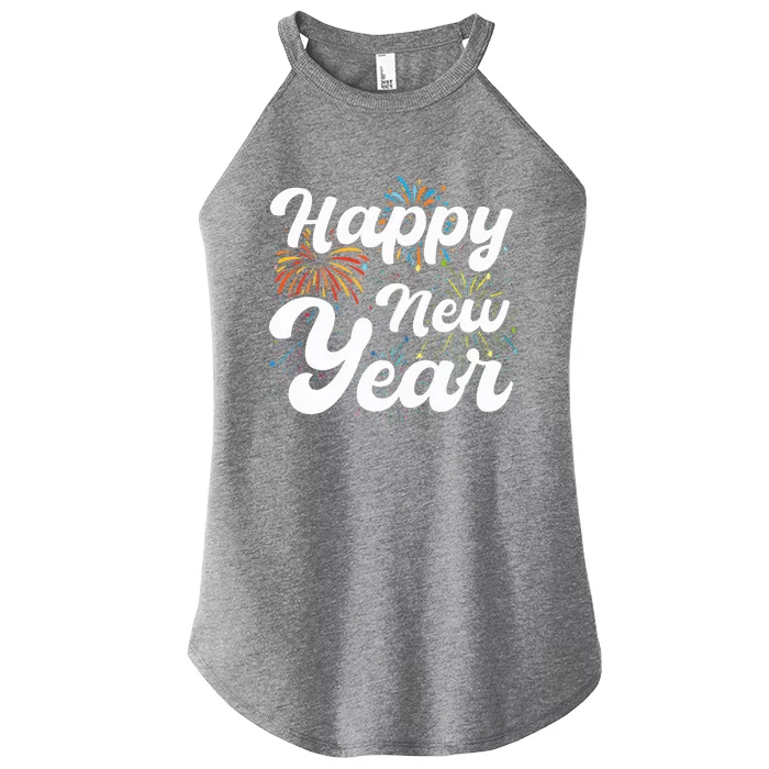 happy new year new year new party 2024 Women’s Perfect Tri Rocker Tank