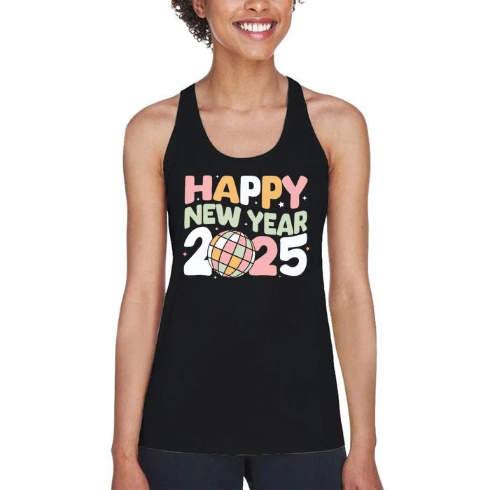 Happy New Year 2025 Holiday Women's Racerback Tank