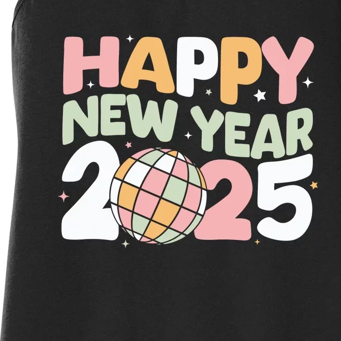 Happy New Year 2025 Holiday Women's Racerback Tank