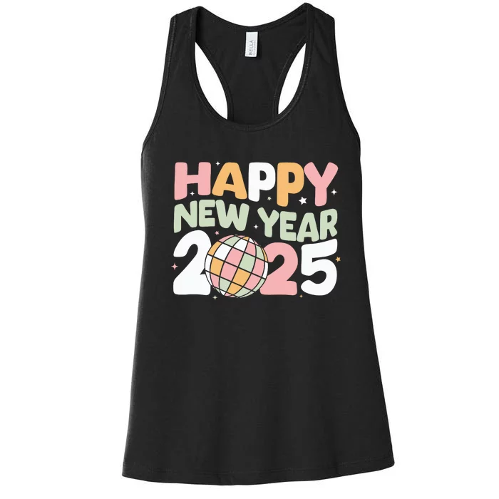 Happy New Year 2025 Holiday Women's Racerback Tank