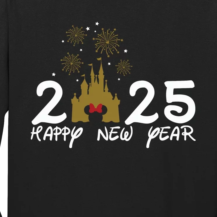 Happy New Year 2025 Magical Castle Holiday Long Sleeve Shirt