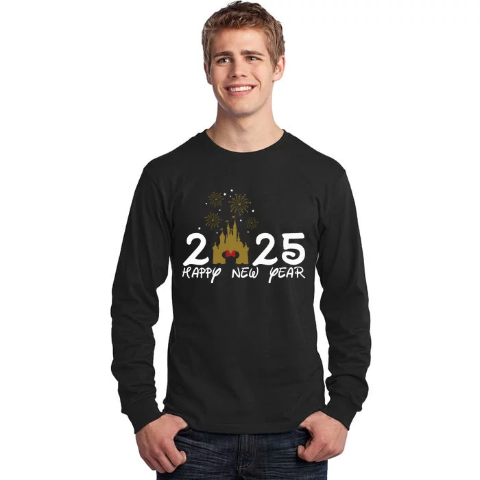 Happy New Year 2025 Magical Castle Holiday Tall Long Sleeve T-Shirt