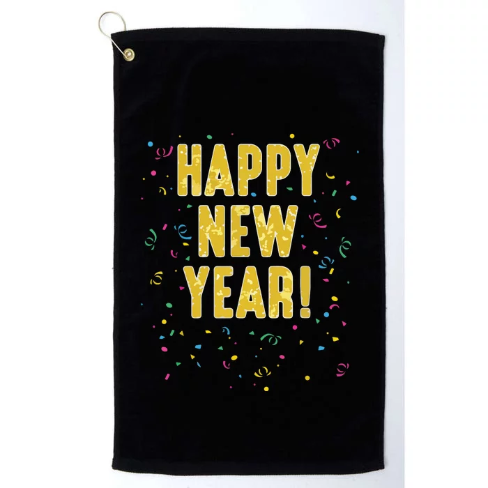 Happy New Year Platinum Collection Golf Towel