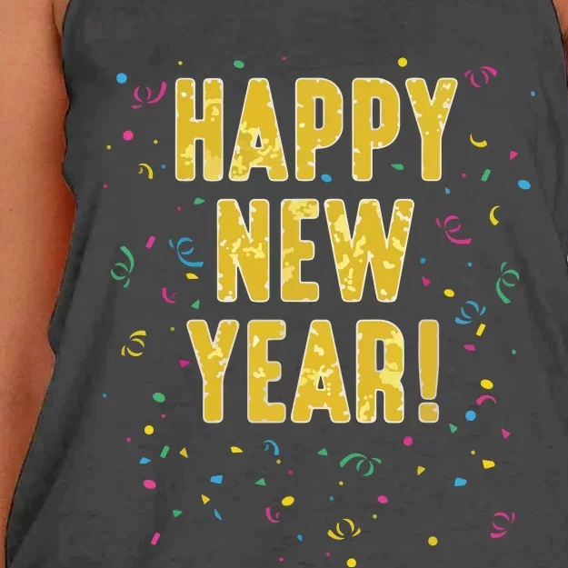 Happy New Year Women's Knotted Racerback Tank