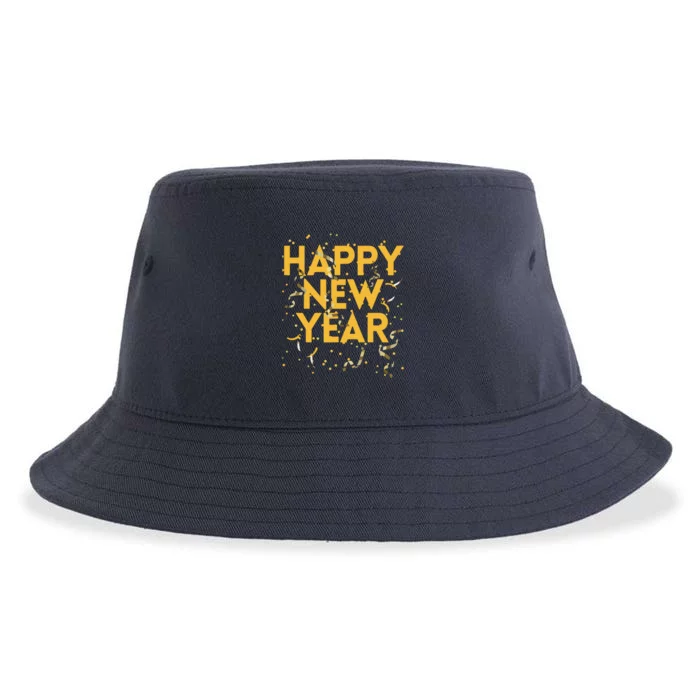 Happy New Year NYE Party Funny New Years Eve Confetti Sustainable Bucket Hat