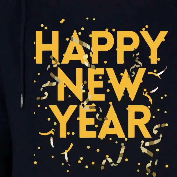 Happy New Year NYE Party Funny New Years Eve Confetti Womens Funnel Neck Pullover Hood