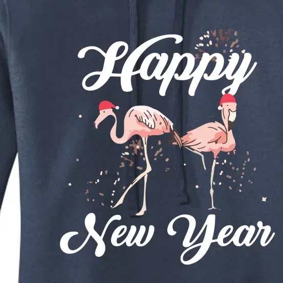 Happy New Year Outfit Gift For Flamingo Lover New Years Day Women's Pullover Hoodie