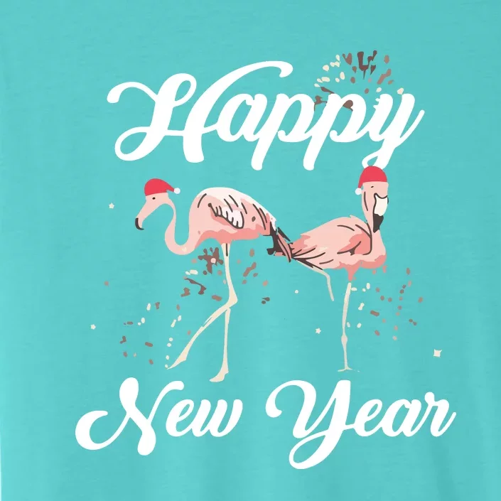 Happy New Year Outfit Gift For Flamingo Lover New Years Day ChromaSoft Performance T-Shirt