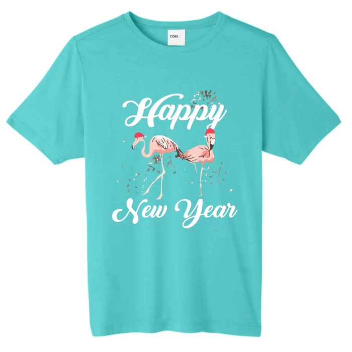 Happy New Year Outfit Gift For Flamingo Lover New Years Day ChromaSoft Performance T-Shirt