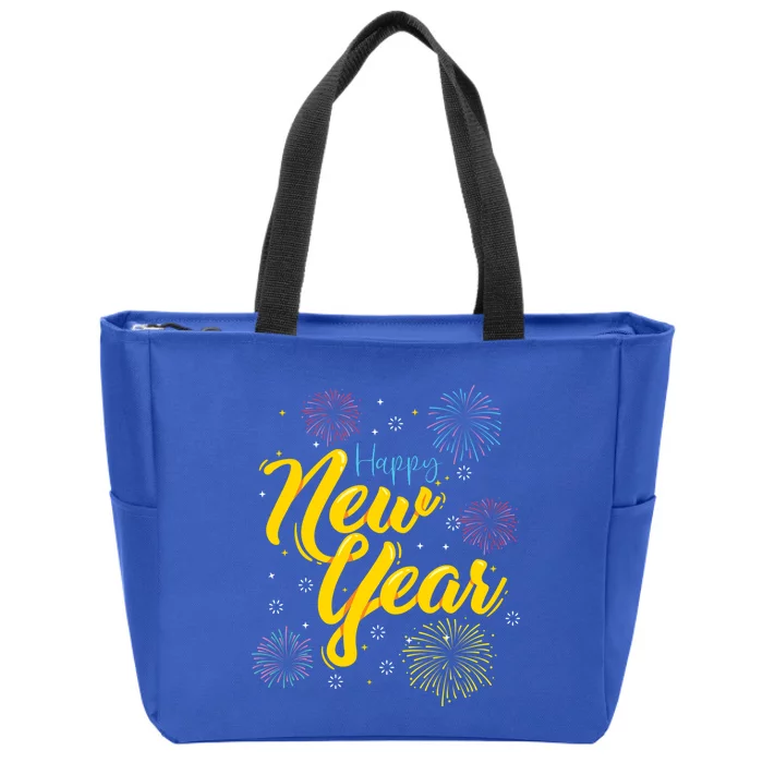 Happy New Year Eve Gift Zip Tote Bag