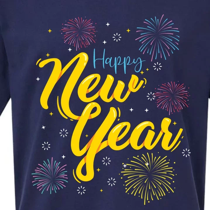 Happy New Year Eve Gift Sueded Cloud Jersey T-Shirt