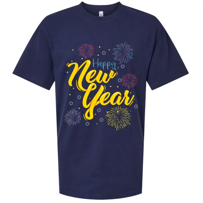 Happy New Year Eve Gift Sueded Cloud Jersey T-Shirt