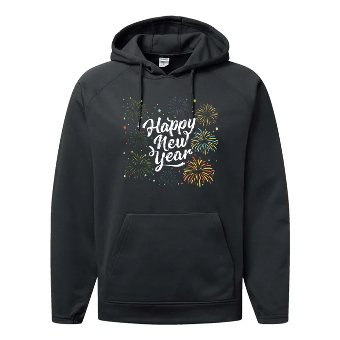 Happy New Year Party Funny New Year's Eve Performance Fleece Hoodie