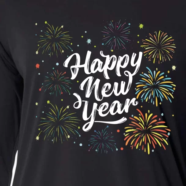 Happy New Year Party Funny New Year's Eve Cooling Performance Long Sleeve Crew