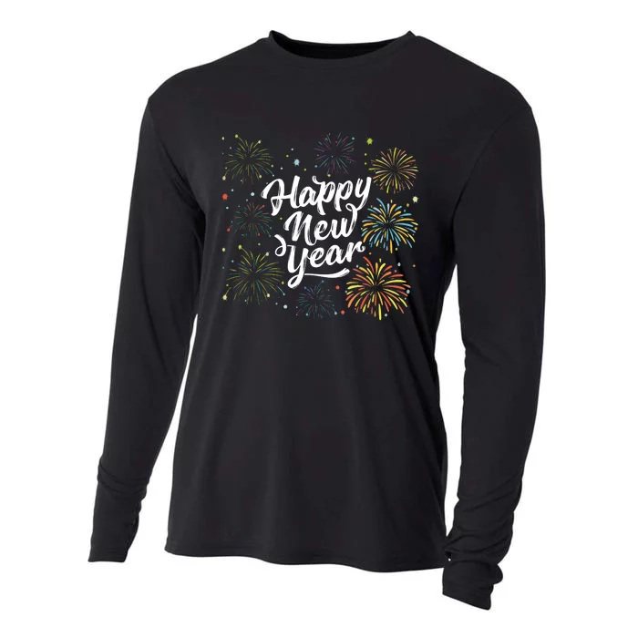 Happy New Year Party Funny New Year's Eve Cooling Performance Long Sleeve Crew