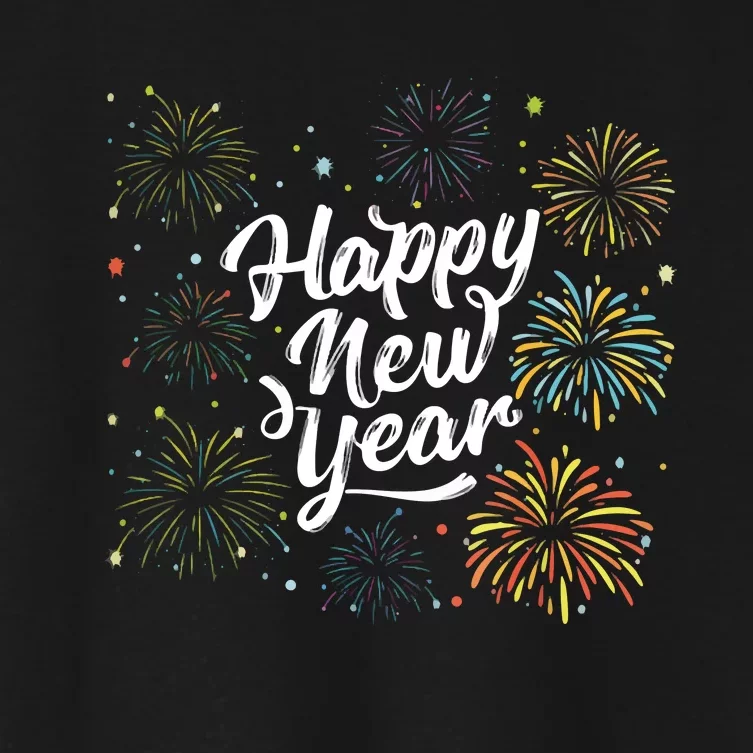 Happy New Year Party Funny New Year's Eve Women's Crop Top Tee