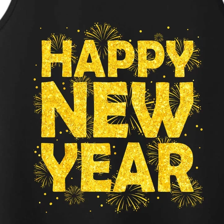 Happy New Year Nye Party 2024 Funny New Years Eve Confetti Performance Tank