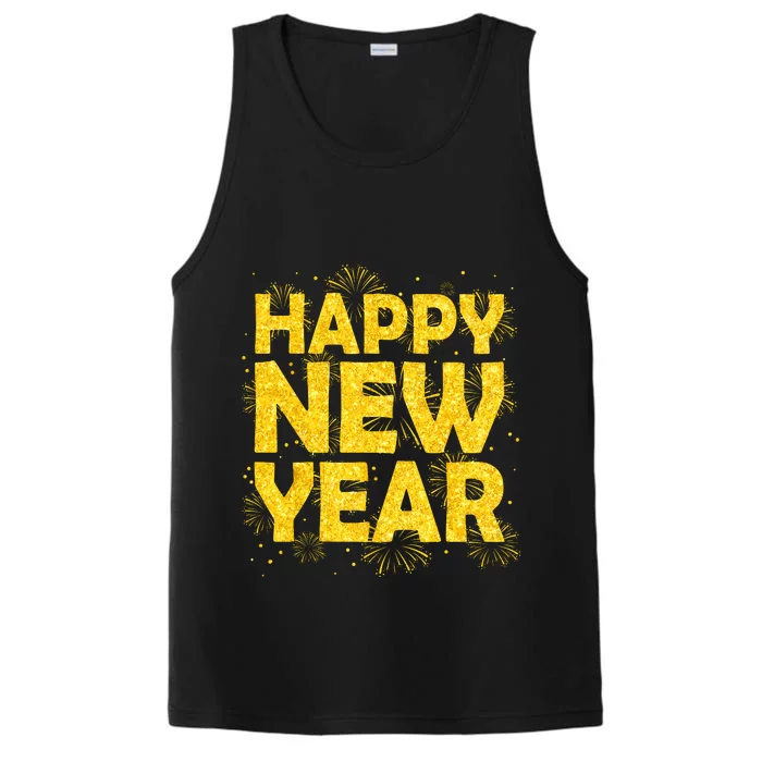 Happy New Year Nye Party 2024 Funny New Years Eve Confetti Performance Tank