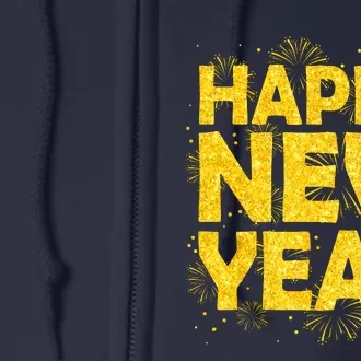 Happy New Year Nye Party 2024 Funny New Years Eve Confetti Full Zip Hoodie