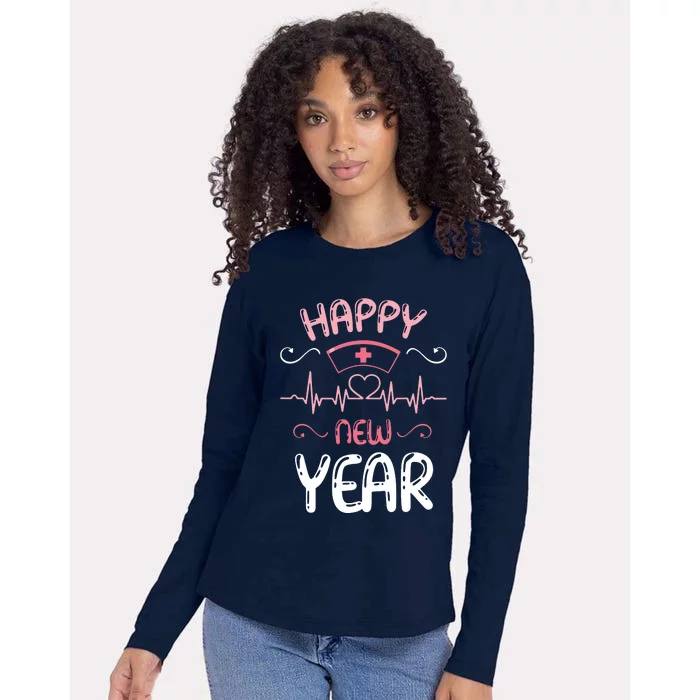 Happy New Year Nurses Happy New Years Eve Womens Cotton Relaxed Long Sleeve T-Shirt