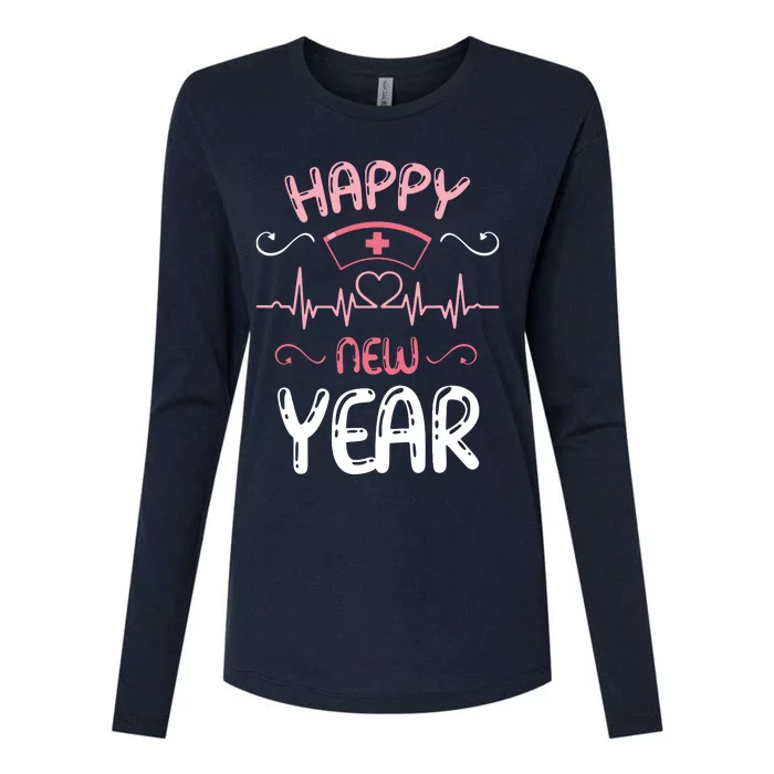 Happy New Year Nurses Happy New Years Eve Womens Cotton Relaxed Long Sleeve T-Shirt