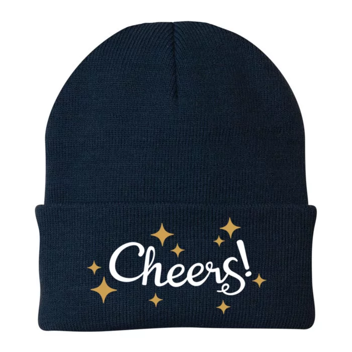 Happy New Years Cheers To A New Year Holidays Celebration Gift Knit Cap Winter Beanie