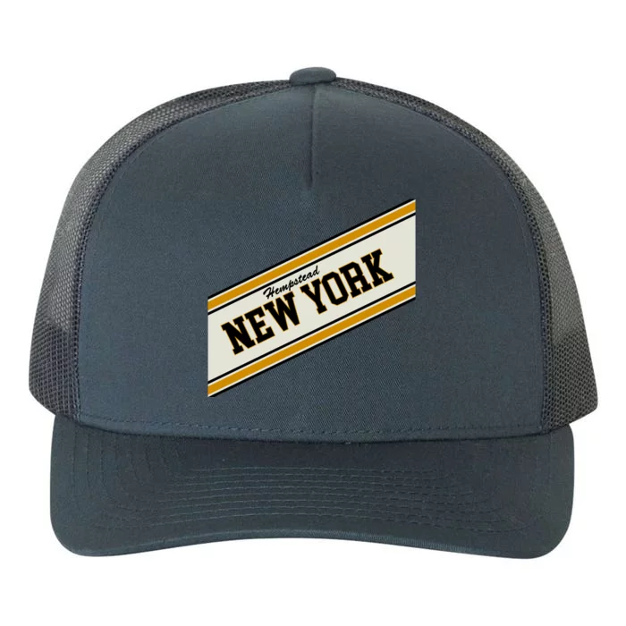 Hempstead New York Varsity Logo Yupoong Adult 5-Panel Trucker Hat