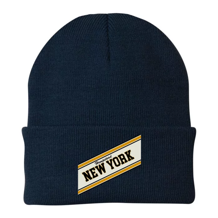 Hempstead New York Varsity Logo Knit Cap Winter Beanie