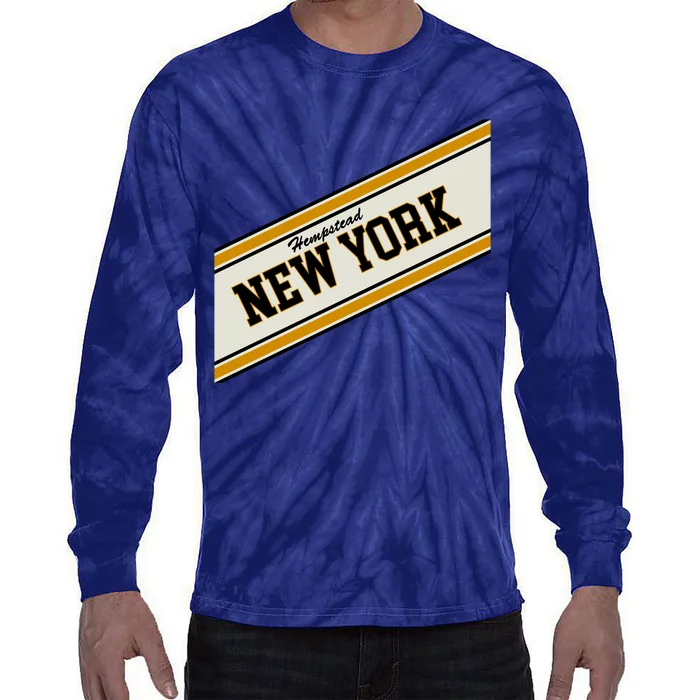 Hempstead New York Varsity Logo Tie-Dye Long Sleeve Shirt