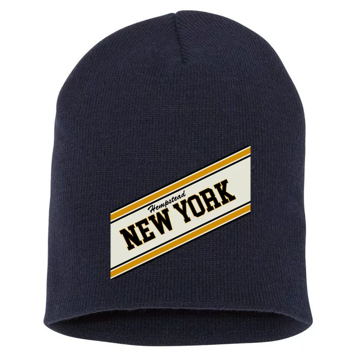 Hempstead New York Varsity Logo Short Acrylic Beanie