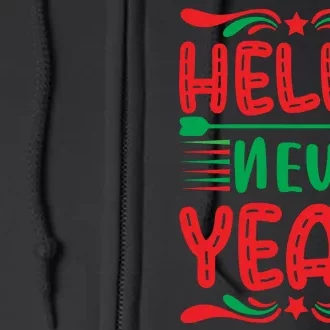 Hello New Year Full Zip Hoodie