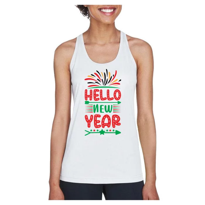 Hello New Year Women's Racerback Tank