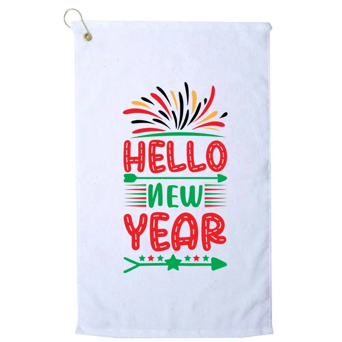 Hello New Year Platinum Collection Golf Towel