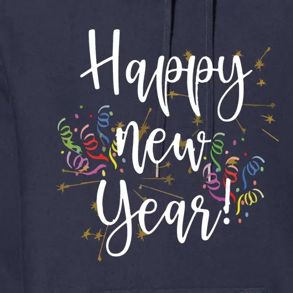 Happy New Year Day Eve Party Fireworks Confetti Costume Premium Hoodie