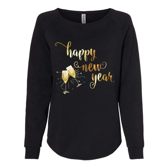 Happy New Year Best Wishes Fresh Start Tee Womens California Wash Sweatshirt