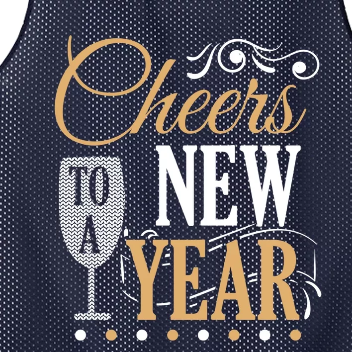 Happy New Year With Celebration New Years Eve Mesh Reversible Basketball Jersey Tank