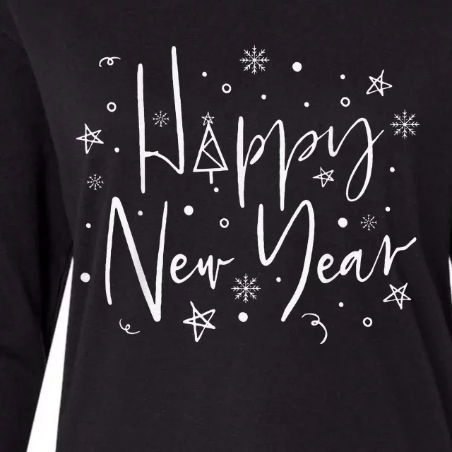 Happy New Year Friend Family Matching Outfit Womens Cotton Relaxed Long Sleeve T-Shirt